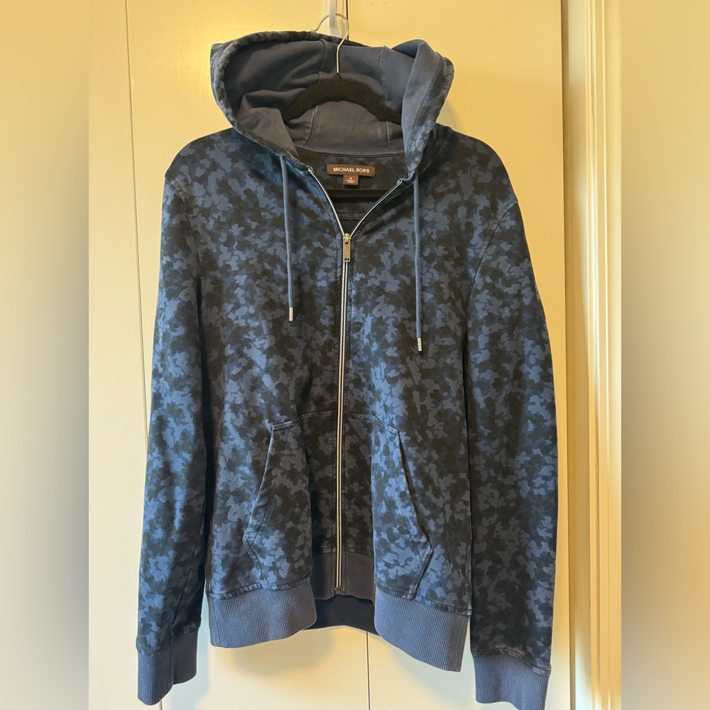 Michael Kors Black and Blue Patterned Jacket